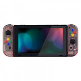 eXtremeRate Back Plate for NS Switch Console, NS Joycon Handheld Controller Housing with Colorful Buttons, DIY Replacement Shell for NS Switch -Cherry Pink - QM507