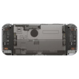 eXtremeRate Clear Black Custom Full Set Shell for Nintendo Switch OLED, DIY Replacement Console Back Plate & Kickstand, NS Joycon Handheld Controller Housing with Colorful Buttons for Nintendo Switch OLED - QNSOM5005