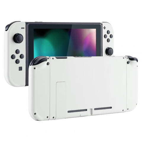 eXtremeRate White Handheld Console Back Plate, Joycon Handheld Controller Housing Shell With Full Set Buttons DIY Replacement Part for NS Switch - QP303