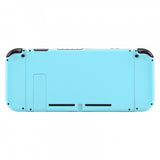 eXtremeRate Heaven Blue Handheld Console Back Plate, Joycon Handheld Controller Housing Shell With Full Set Buttons DIY Replacement Part for NS Switch - QP307