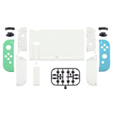 eXtremeRate White Back Plate for NS Switch Console, NS Joycon Handheld Controller Mint Green & Heaven Blue Housing with Full Set Buttons, DIY Replacement Shell for NS Switch - QP312