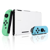 eXtremeRate White Back Plate for NS Switch Console, NS Joycon Handheld Controller Mint Green & Heaven Blue Housing with Full Set Buttons, DIY Replacement Shell for NS Switch - QP312