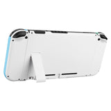 eXtremeRate White Back Plate for NS Switch Console, NS Joycon Handheld Controller Mint Green & Heaven Blue Housing with Full Set Buttons, DIY Replacement Shell for NS Switch - QP312