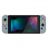 eXtremeRate New Hope Gray Back Plate for NS Switch Console, NS Joycon Handheld Controller Housing with Colorful Buttons, DIY Replacement Shell for NS Switch - QP326