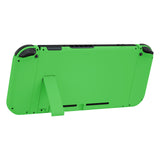 eXtremeRate Green Soft Touch Grip Backplate for NS Switch Console, NS Joycon Handheld Controller Housing with Full Set Buttons, DIY Replacement Shell for NS Switch - QP335