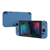 eXtremeRate Airforce Blue Soft Touch Grip Backplate for NS Switch Console, NS Joycon Handheld Controller Housing with Full Set Buttons, DIY Replacement Shell for NS Switch - QP340
