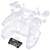 eXtremeRate Full Set Housing Shell with Action Buttons Touchpad Cover, Clear Replacement Decorative Trim Shell Front Back Plates Compatible with ps5 Controller BDM-030/040/050 - QPFM5001G3