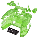 eXtremeRate Full Set Housing Shell with Buttons Touchpad Cover, Clear Green Custom Replacement Decorative Trim Shell Front Back Plates Compatible with ps5 Controller BDM-010 BDM-020 - Controller NOT Included - QPFM5003G2