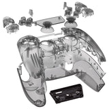 eXtremeRate Full Set Housing Shell with Buttons Touchpad Cover, Clear Black Custom Replacement Decorative Trim Shell Front Back Plates Compatible with ps5 Controller BDM-010 BDM-020 - Controller NOT Included - QPFM5007G2