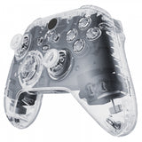 eXtremeRate Transparent Clear Controller Full Set Housing Shell Case w/ Buttons for Xbox Series X/S, Custom Replacement Side Rails Front Back Plate Cover for Xbox Series S & Xbox Series X Controller - QX3M501