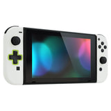 eXtremeRate Dpad Version Custom Full Set Shell for Nintendo Switch, Replacement Console Back Plate, NS Joycon Handheld Controller Housing with Buttons for Nintendo Switch - White - QZP3001