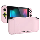 eXtremeRate Dpad Version Custom Full Set Shell for Nintendo Switch, Replacement Console Back Plate, NS Joycon Handheld Controller Housing with Buttons for Nintendo Switch - Cherry Blossoms Pink - QZP3002