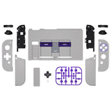 eXtremeRate Dpad Version Custom Full Set Shell for Nintendo Switch, Replacement Console Back Plate, NS Joycon Handheld Controller Housing & Buttons for Nintendo Switch - Classics SNES Style - QZT1003