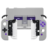 eXtremeRate Dpad Version Custom Full Set Shell for Nintendo Switch, Replacement Console Back Plate, NS Joycon Handheld Controller Housing & Buttons for Nintendo Switch - Classics SNES Style - QZT1003