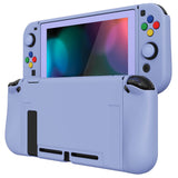 PlayVital ZealProtect Soft Protective Case for Nintendo Switch, Flexible Cover Protector for Nintendo Switch with Tempered Glass Screen Protector & Thumb Grip Caps & ABXY Direction Button Caps - Light Violet - RNSYM5003