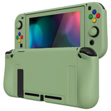 PlayVital ZealProtect Soft Protective Case for Nintendo Switch, Flexible Cover Protector for Nintendo Switch with Tempered Glass Screen Protector & Thumb Grip Caps & ABXY Direction Button Caps - Matcha Green - RNSYM5006