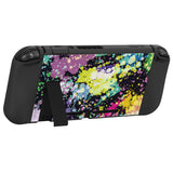 PlayVital ZealProtect Soft Protective Case for Nintendo Switch, Flexible Cover Protector for Nintendo Switch with Tempered Glass Screen Protector & Thumb Grip Caps & ABXY Direction Button Caps - Watercolour Splash - RNSYV6004