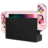 PlayVital ZealProtect Soft Protective Case for Nintendo Switch, Flexible Cover Protector for Nintendo Switch with Tempered Glass Screen Protector & Thumb Grip Caps & ABXY Direction Button Caps - Candy Rainbow Unicorn - RNSYV6007