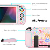 PlayVital ZealProtect Soft Protective Case for Nintendo Switch, Flexible Cover Protector for Nintendo Switch with Tempered Glass Screen Protector & Thumb Grip Caps & ABXY Direction Button Caps - Birthday Party - RNSYV6009