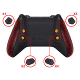 eXtremeRate Textured Red HOPE Remappable Remap Kit for Xbox Series X / S Controller, Upgrade Boards & Redesigned Back Shell & Side Rails & Back Buttons for Xbox Core Controller - Controller NOT Included - RX3P3043