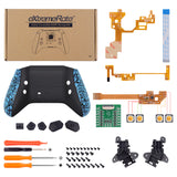 eXtremeRate Textured Blue HOPE Remappable Remap Kit for Xbox Series X / S Controller, Upgrade Boards & Redesigned Back Shell & Side Rails & Back Buttons for Xbox Core Controller - Controller NOT Included - RX3P3044