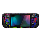 PlayVital Full Set Protective Skin Decal for Steam Deck LCD, Custom Stickers Vinyl Cover for Steam Deck OLED - Psychedelic Leaf - SDTM007