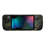 PlayVital Full Set Protective Skin Decal for Steam Deck LCD, Custom Stickers Vinyl Cover for Steam Deck OLED - Army Green Camouflage - SDTM015