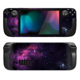 PlayVital Full Set Protective Skin Decal for Steam Deck LCD, Custom Stickers Vinyl Cover for Steam Deck OLED - Purple Nebula - SDTM016