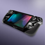 PlayVital Full Set Protective Skin Decal for Steam Deck LCD, Custom Stickers Vinyl Cover for Steam Deck OLED - Black Watercolor Marble - SDTM030