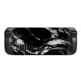 PlayVital Full Set Protective Skin Decal for Steam Deck LCD, Custom Stickers Vinyl Cover for Steam Deck OLED - Black Watercolor Marble - SDTM030