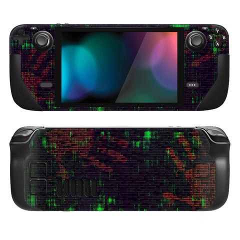 PlayVital Full Set Protective Skin Decal for Steam Deck LCD, Custom Stickers Vinyl Cover for Steam Deck OLED - Mystery Palm Print - SDTM039
