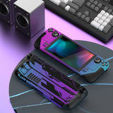 PlayVital Full Set Protective Skin Decal for Steam Deck LCD, Custom Stickers Vinyl Cover for Steam Deck OLED - Neon Cyber - SDTM063