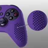 PlayVital Purple 3D Studded Edition Anti-slip Silicone Cover Skin for Xbox Series X Controller, Soft Rubber Case Protector for Xbox Series S Controller with 6 Black Thumb Grip Caps - SDX3007