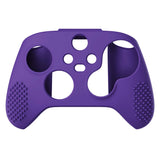 PlayVital Purple 3D Studded Edition Anti-slip Silicone Cover Skin for Xbox Series X Controller, Soft Rubber Case Protector for Xbox Series S Controller with 6 Black Thumb Grip Caps - SDX3007