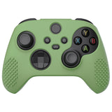 PlayVital Matcha Green 3D Studded Edition Anti-slip Silicone Cover Skin for Xbox Series X Controller, Soft Rubber Case Protector for Xbox Series S Controller with 6 Black Thumb Grip Caps - SDX3021