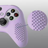 PlayVital Mauve Purple 3D Studded Edition Anti-slip Silicone Cover Skin for Xbox Series X Controller, Soft Rubber Case Protector for Xbox Series S Controller with 6 Black Thumb Grip Caps - SDX3009