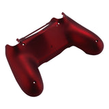 eXtremeRate Scarlet Red Bottom Shell, Soft Touch Back Housing Case Cover, Game Improvement Replacement Parts for PS4 Slim Pro Controller JDM-040, JDM-050 and JDM-055 - SP4BP03