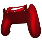 eXtremeRate Scarlet Red Bottom Shell, Soft Touch Back Housing Case Cover, Game Improvement Replacement Parts for PS4 Slim Pro Controller JDM-040, JDM-050 and JDM-055 - SP4BP03