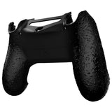 eXtremeRate Textured Black Non-slip Back Housing Cover for PS4 Slim Pro Controller JDM-040 JDM-050 JDM-055 - SP4BR01