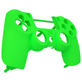 eXtremeRate Neon Green Soft Touch Grip  Front Housing Shell Faceplate for PS4 Slim Pro Controller (CUH-ZCT2 JDM-040 JDM-050 JDM-055) - SP4FP07