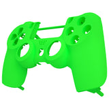 eXtremeRate Neon Green Soft Touch Grip  Front Housing Shell Faceplate for PS4 Slim Pro Controller (CUH-ZCT2 JDM-040 JDM-050 JDM-055) - SP4FP07