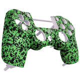 eXtremeRate Textured Green 3D Splashing Non-slip Front Housing Shell Faceplate for PS4 Slim PS4 Pro Controller (CUH-ZCT2 JDM-040 JDM-050 JDM-055) - SP4FP17