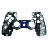 eXtremeRate The Thin Blue Line Flag of USA Front Housing Shell Faceplate Cover for 4 PS4 Slim PS4 Pro Controller (CUH-ZCT2 JDM-040 JDM-050 JDM-055) - SP4FT29