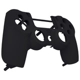 eXtremeRate Soft Touch Grip Black Front Housing Shell Faceplate for PS4 Slim Pro Controller (CUH-ZCT2 JDM-040 JDM-050 JDM-055) - SP4FX07