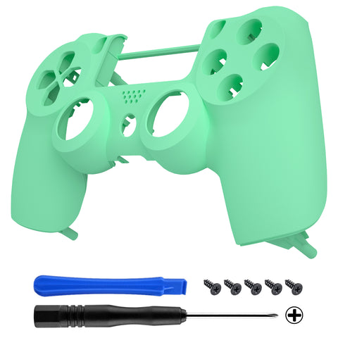 eXtremeRate Mint Green Faceplate Cover Front Housing Shell Case Replacement Part for PS4 Slim PS4 Pro Controller (CUH-ZCT2 JDM-040 JDM-050 JDM-055) - SP4FX18