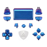 eXtremeRate D-pad R1 L1 R2 L2 Trigger Touchpad Action Home Share Options Buttons, Chameleon Purple Blue Full Set Buttons Repair Kits with Tools for 4 PS4 Slim PS4 Pro CUH-ZCT2 Controller - SP4J0401