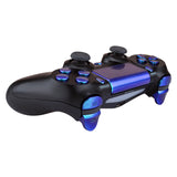 eXtremeRate D-pad R1 L1 R2 L2 Trigger Touchpad Action Home Share Options Buttons, Chameleon Purple Blue Full Set Buttons Repair Kits with Tools for 4 PS4 Slim PS4 Pro CUH-ZCT2 Controller - SP4J0401