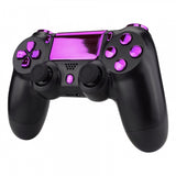 eXtremeRate Chrome Purple Replacement D-pad R1 L1 R2 L2 Triggers Touchpad Action Home Share Options Buttons, Full Set Buttons Repair Kits with Tool for PS4 Slim PS4 Pro CUH-ZCT2 Controller - SP4J0417