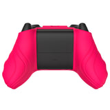 PlayVital Scorpion Edition Two-Tone Anti-Slip Silicone Case Cover for Xbox Series X/S Controller, Soft Rubber Case for Xbox Core Controller with Thumb Grip Caps - Bright Pink & Black - SPX3007