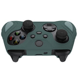 PlayVital Scorpion Edition Two-Tone Anti-Slip Silicone Case Cover for Xbox Series X/S Controller, Soft Rubber Case for Xbox Core Controller with Thumb Grip Caps - Templeton Gray & Jade Grey - SPX3009